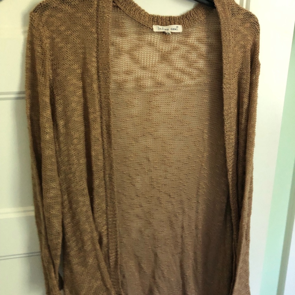 Tan cardigan